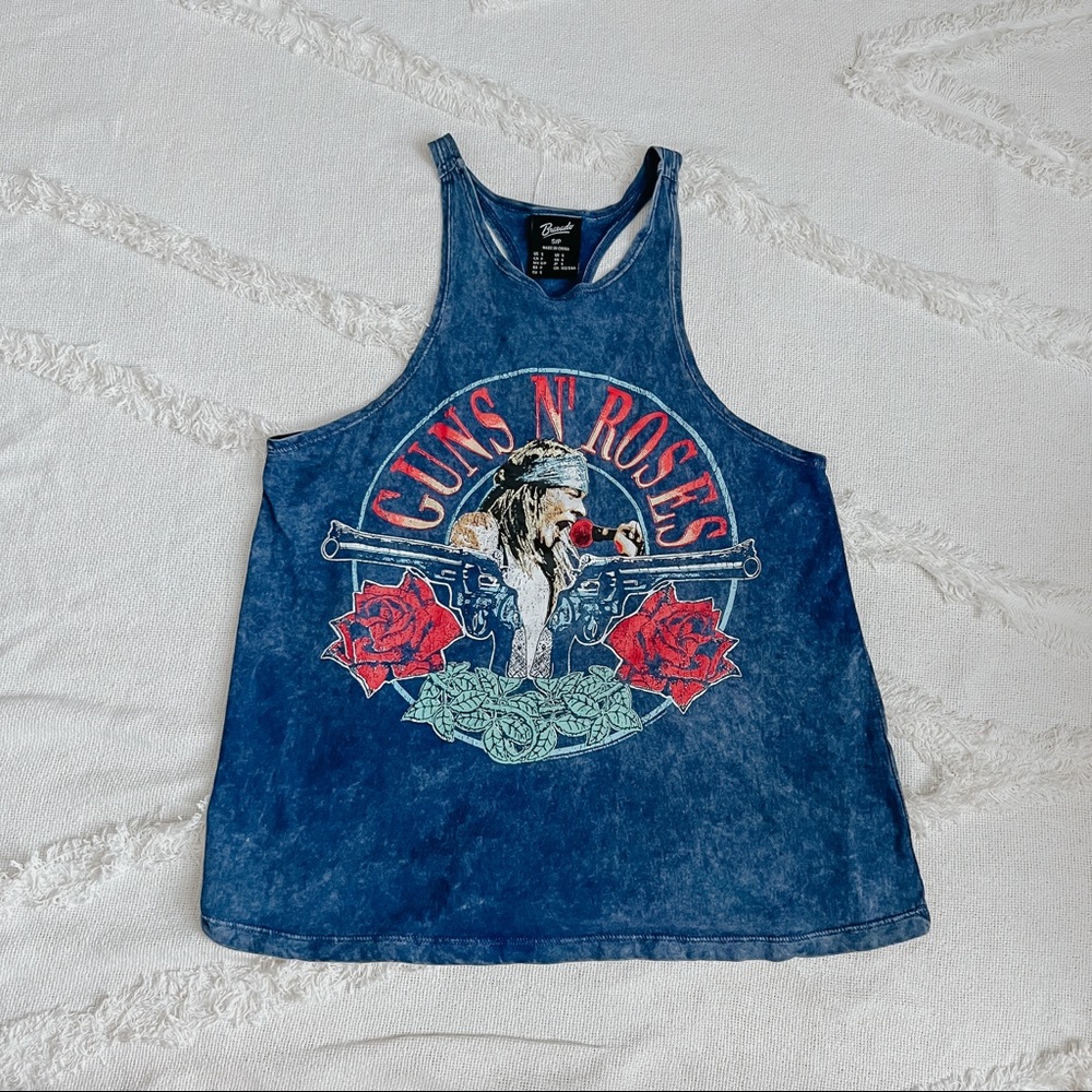 Guns N’ Roses printed graphic tank top band tee